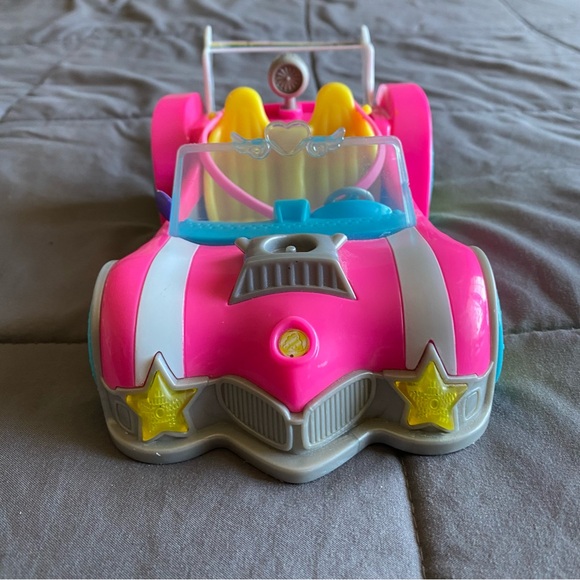 2016 Hot Pink Barbie Convertible Car Stars Rainbow Small Plastic Fun - Picture 1 of 12